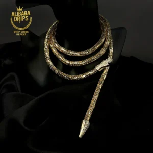 Oroborus Coil Necklace- 44 inch