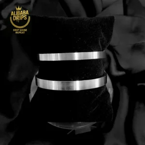 Locked Loop stainless steel couple set bracelet