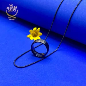 Noir Sleek Drip Chain & Band Set